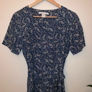 Vintage Blue Paisley Romper